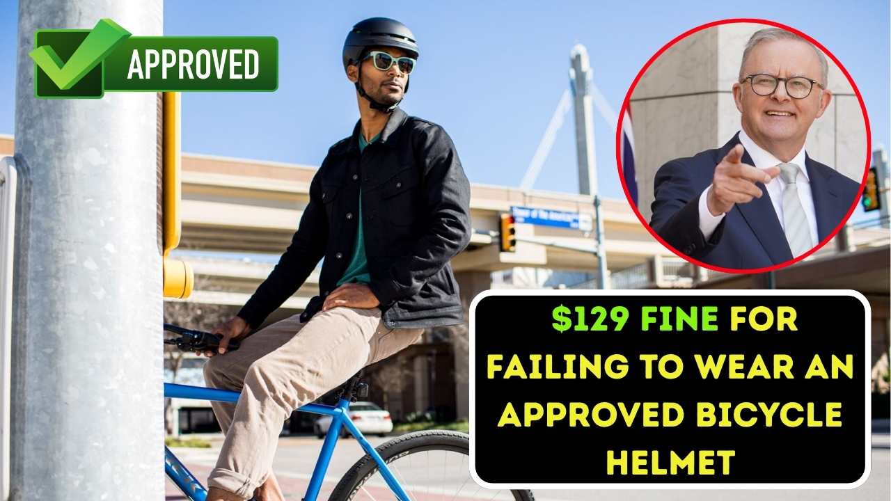 $129 Fine for Failing to Wear an Approved Bicycle Helmet