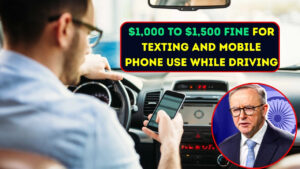 $1,000 to $1,500 Fine for Texting and Mobile Phone Us