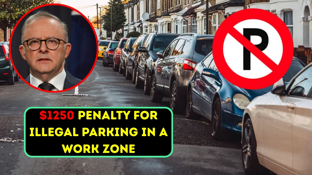 $1250 Penalty for Illegal Parking in a Work Zone